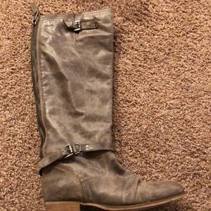 Grey Steve Madden Rider boots